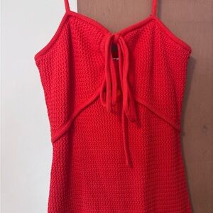 House of Harlow 1960 Red Knit Midi Dress